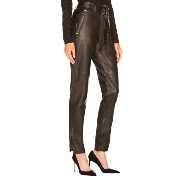 Rag & Bone Mia Leather Trouser Pants - Picture 8 of 14